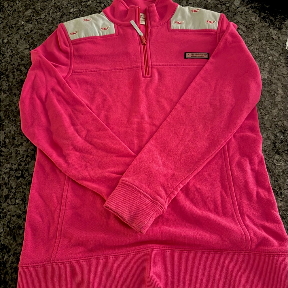 Vineyard Vines Pink Quarter-Zip Pullover